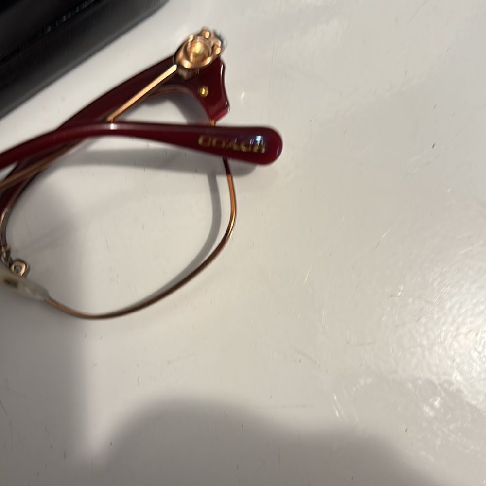 COACH HC5104B 9331 Burgundy Rose Gold Womens Cat Eye Eyeglasses 51-17-140 - Picture 4 of 6